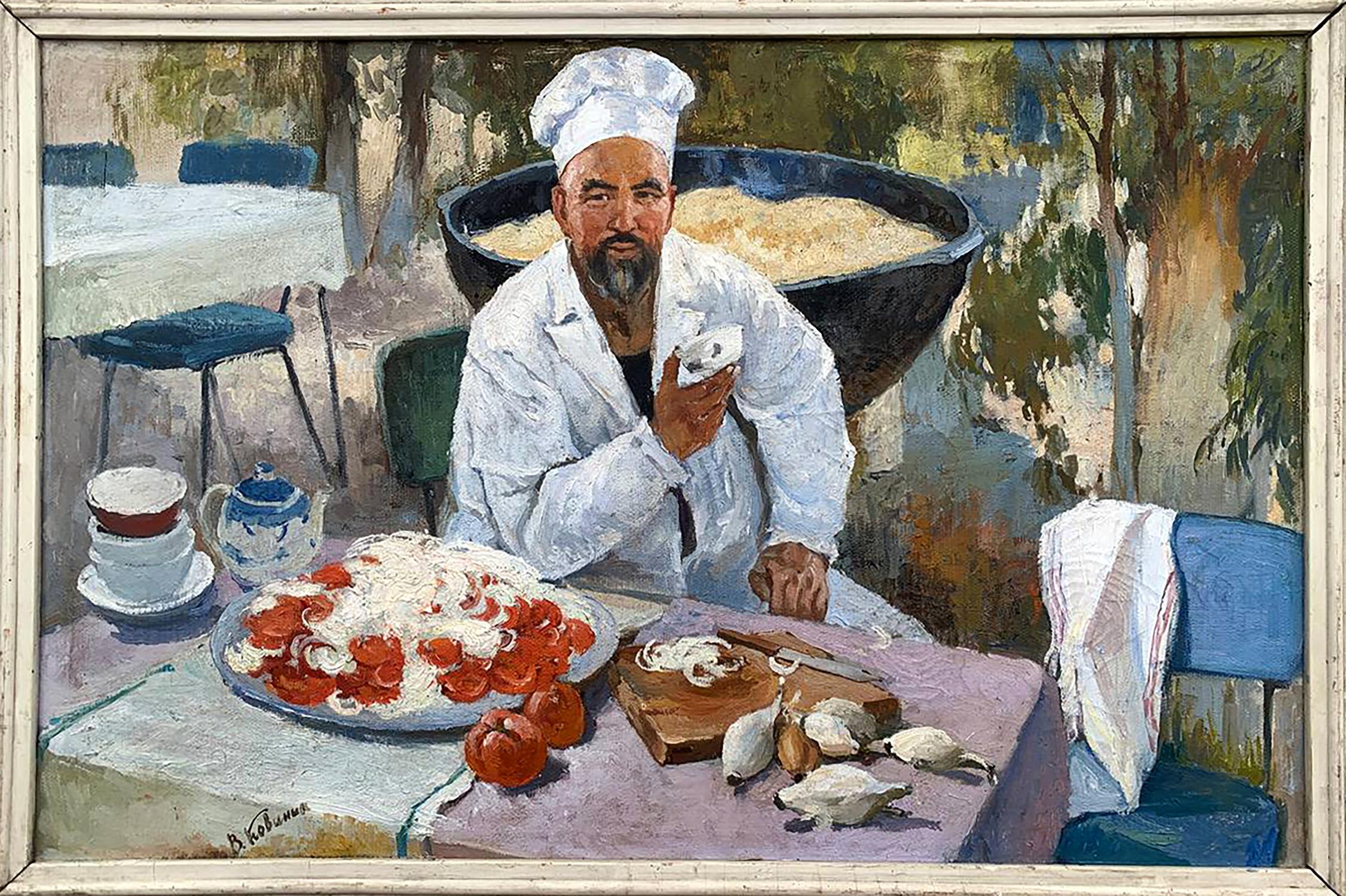 Oil painting Uzbek pilaf Kovinin Valery Mikhailovich