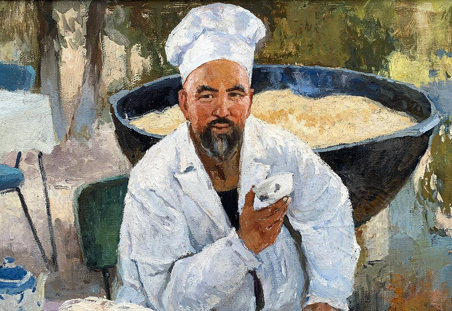 Oil painting Uzbek pilaf Kovinin Valery Mikhailovich