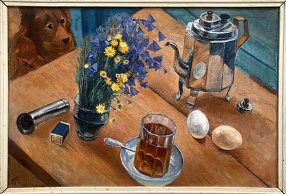 Oil painting Still life with teapot Petrovsky K.