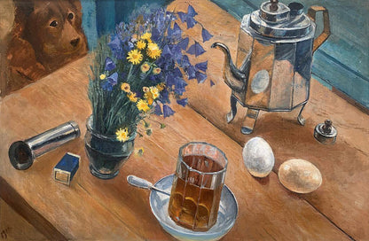 Oil painting Still life with teapot Petrovsky K.