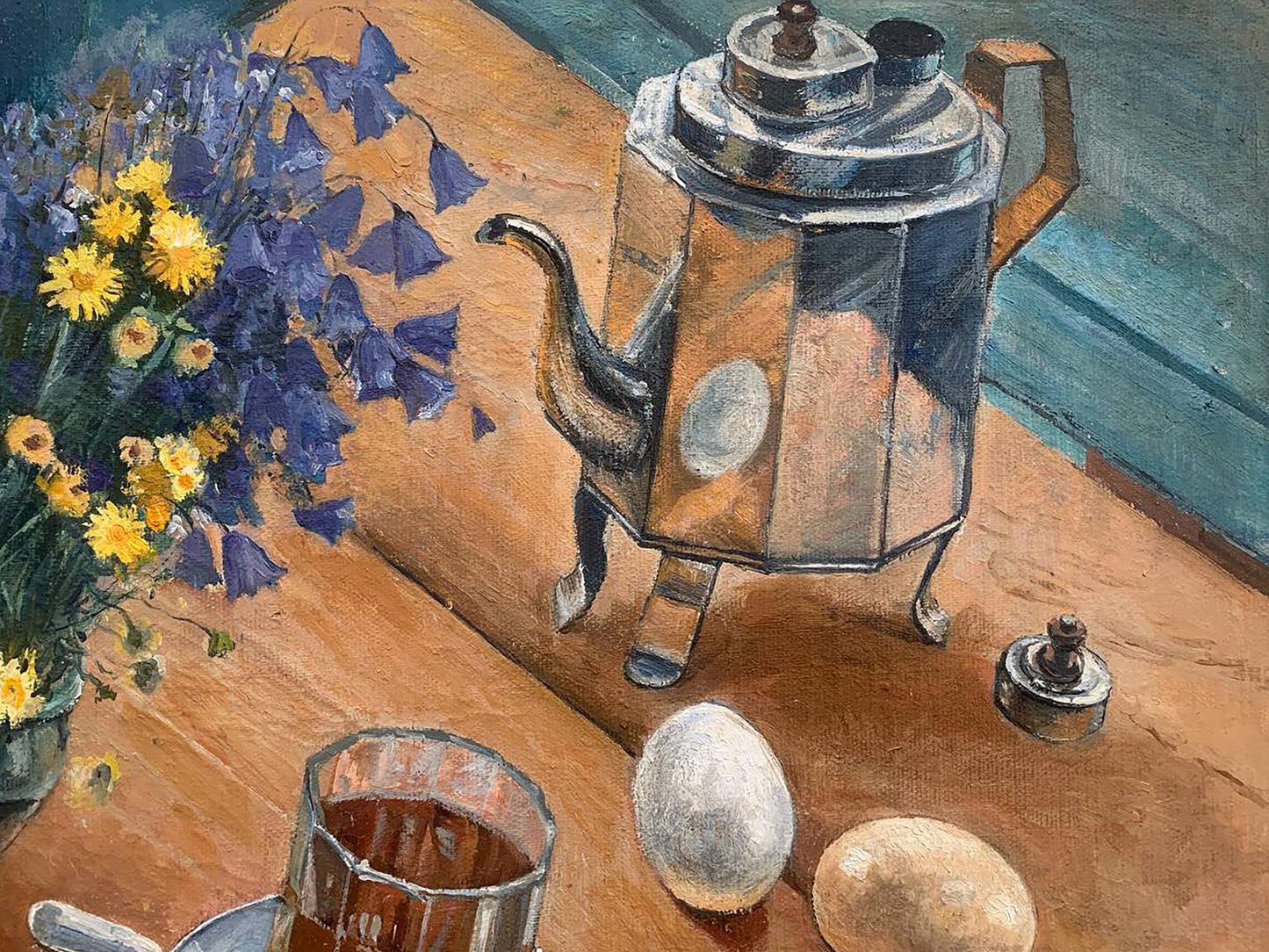 Oil painting Still life with teapot Petrovsky K.