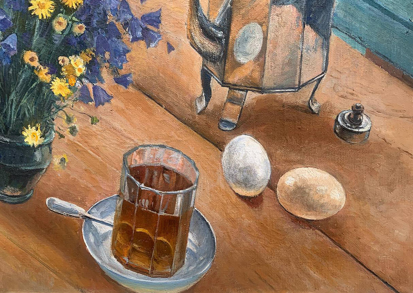 Oil painting Still life with teapot Petrovsky K.