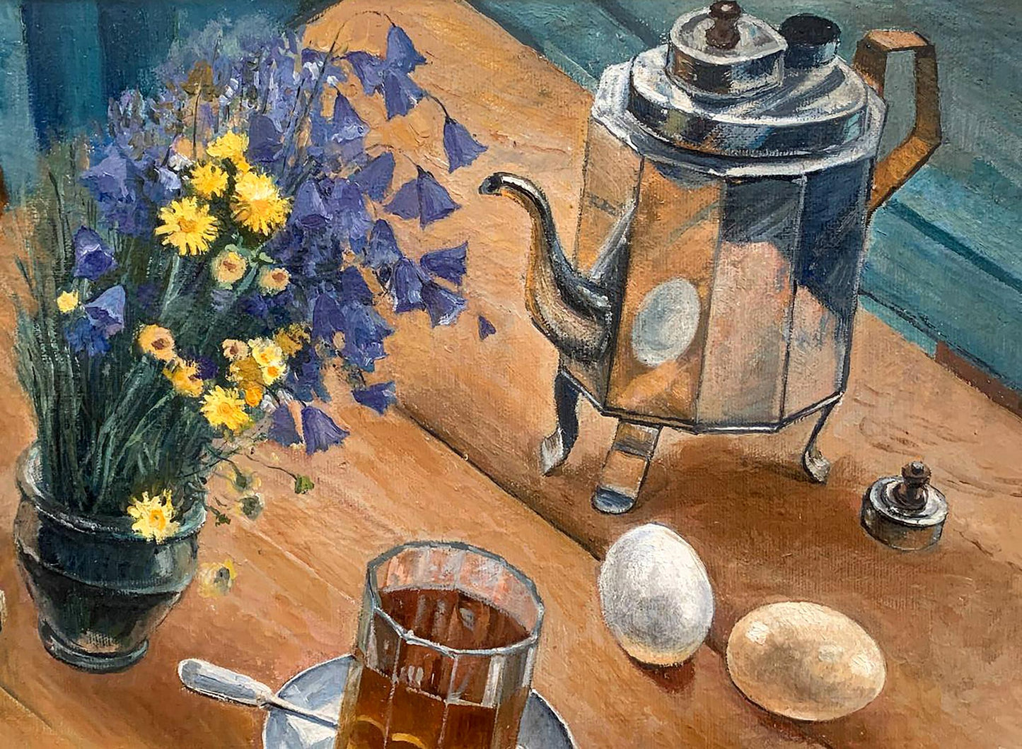 Oil painting Still life with teapot Petrovsky K.