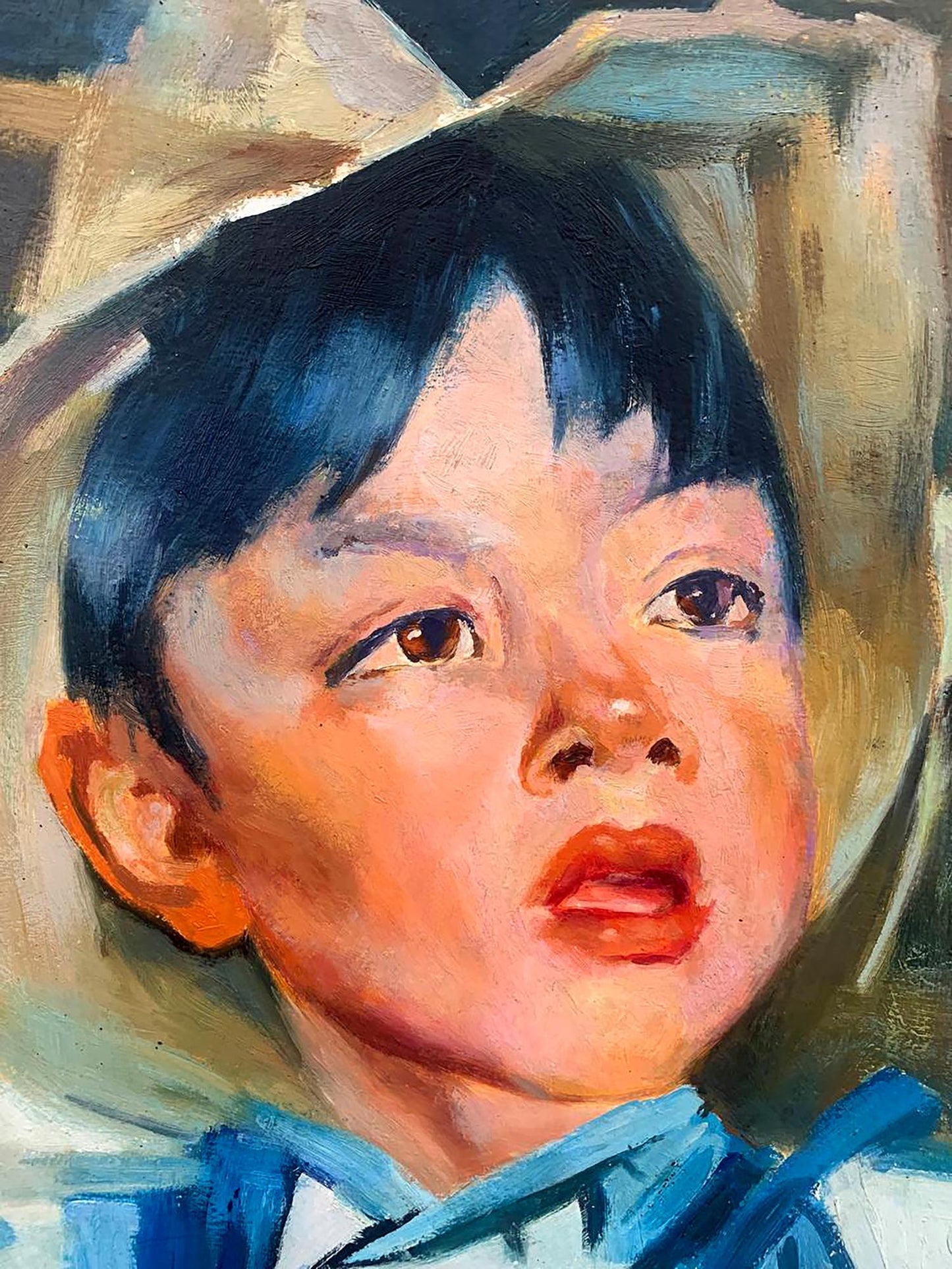 Oil painting Portrait of a boy Feshin Nikolay Ivanovich