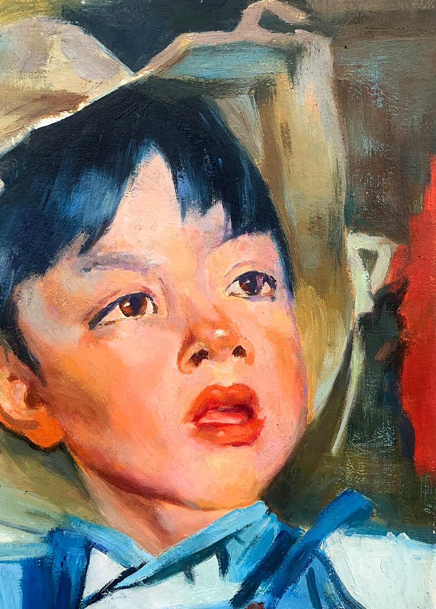 Oil painting Portrait of a boy Feshin Nikolay Ivanovich