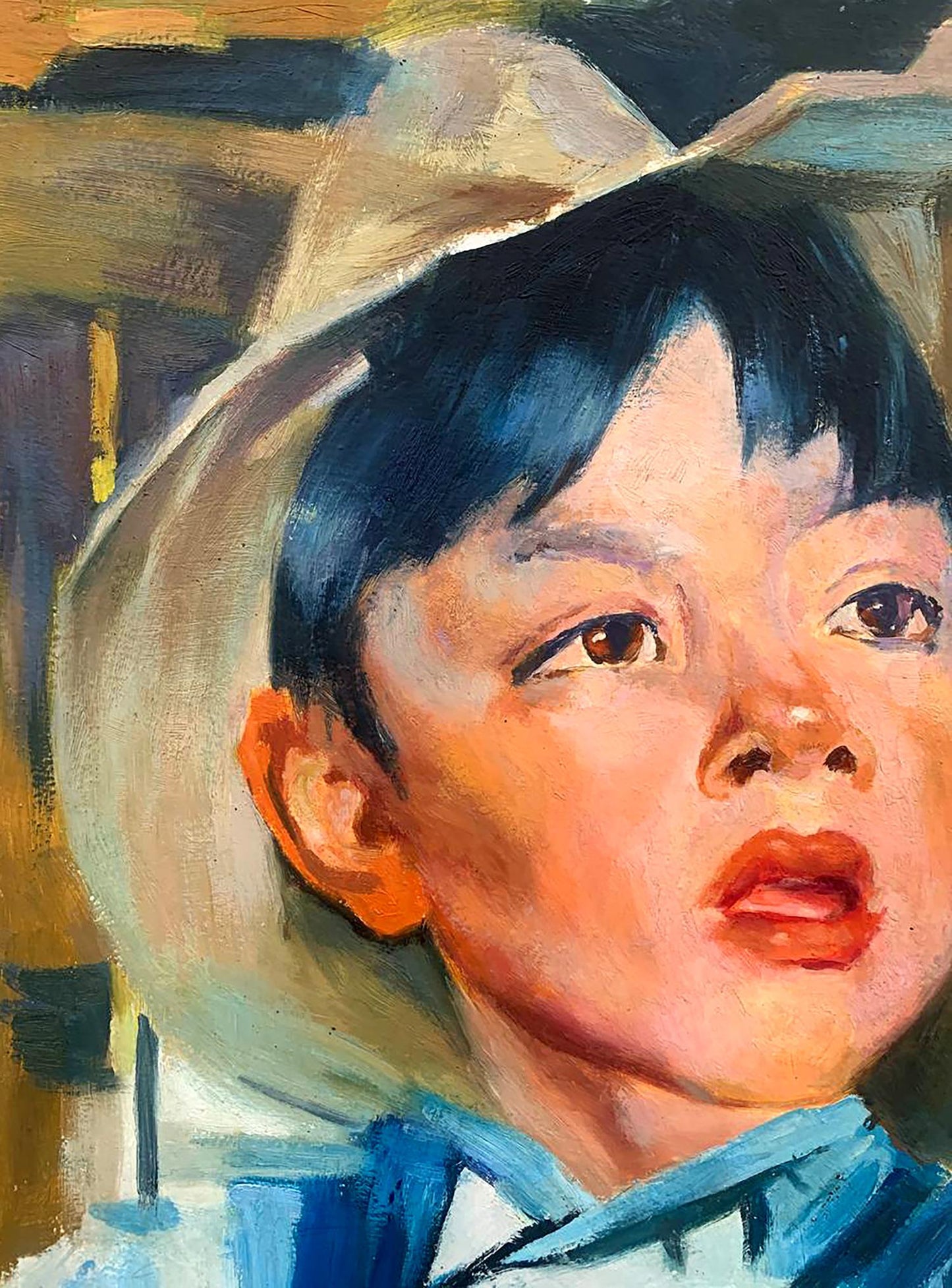 Oil painting Portrait of a boy Feshin Nikolay Ivanovich
