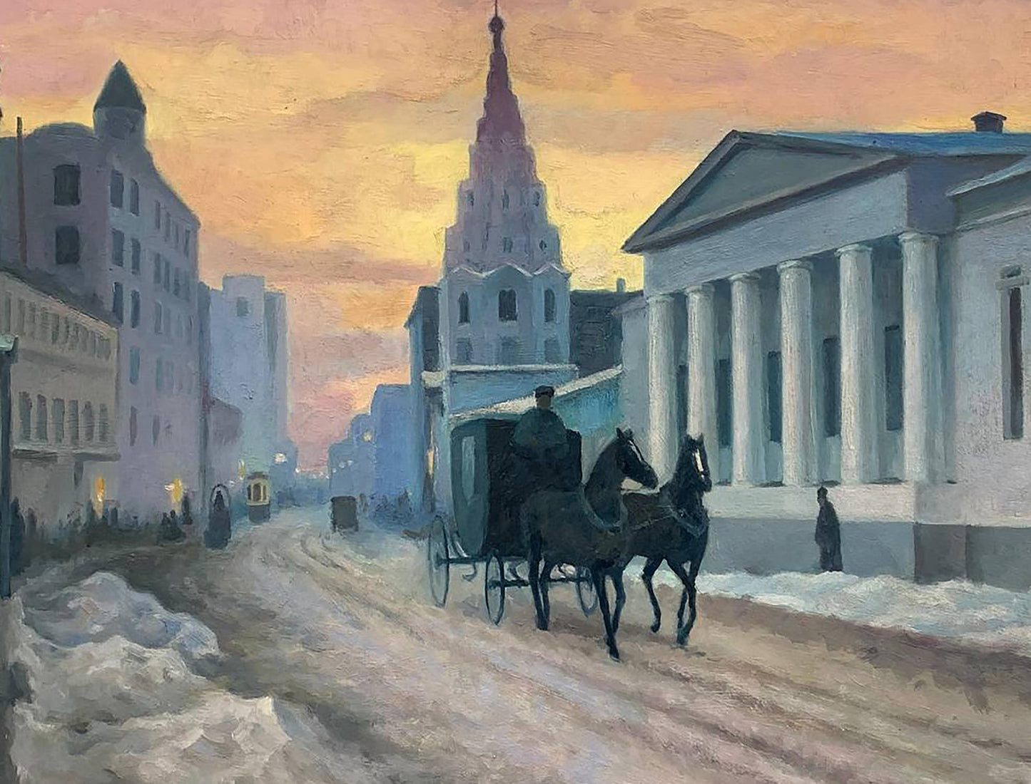 Oil painting Kharkiv city Veksler Abram Iosifovich