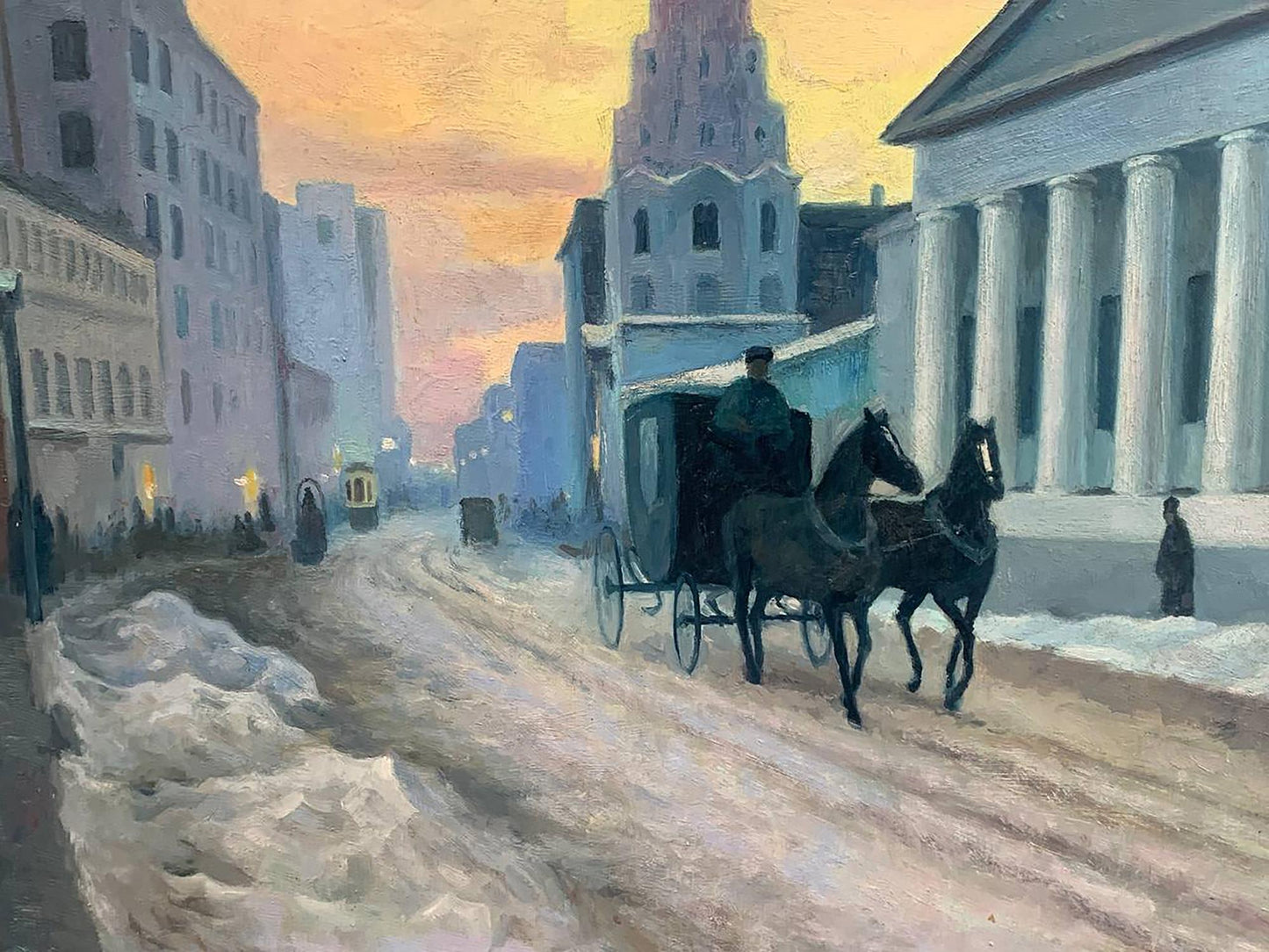 Oil painting Kharkiv city Veksler Abram Iosifovich