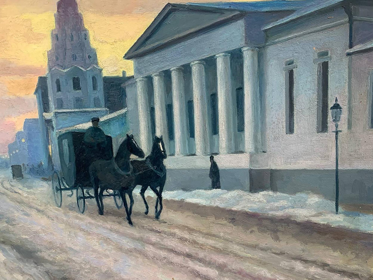 Oil painting Kharkiv city Veksler Abram Iosifovich