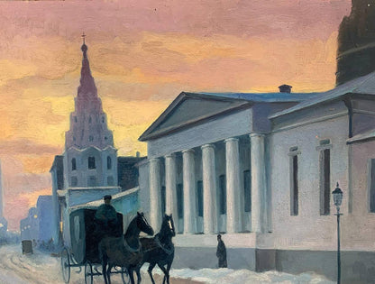 Oil painting Kharkiv city Veksler Abram Iosifovich