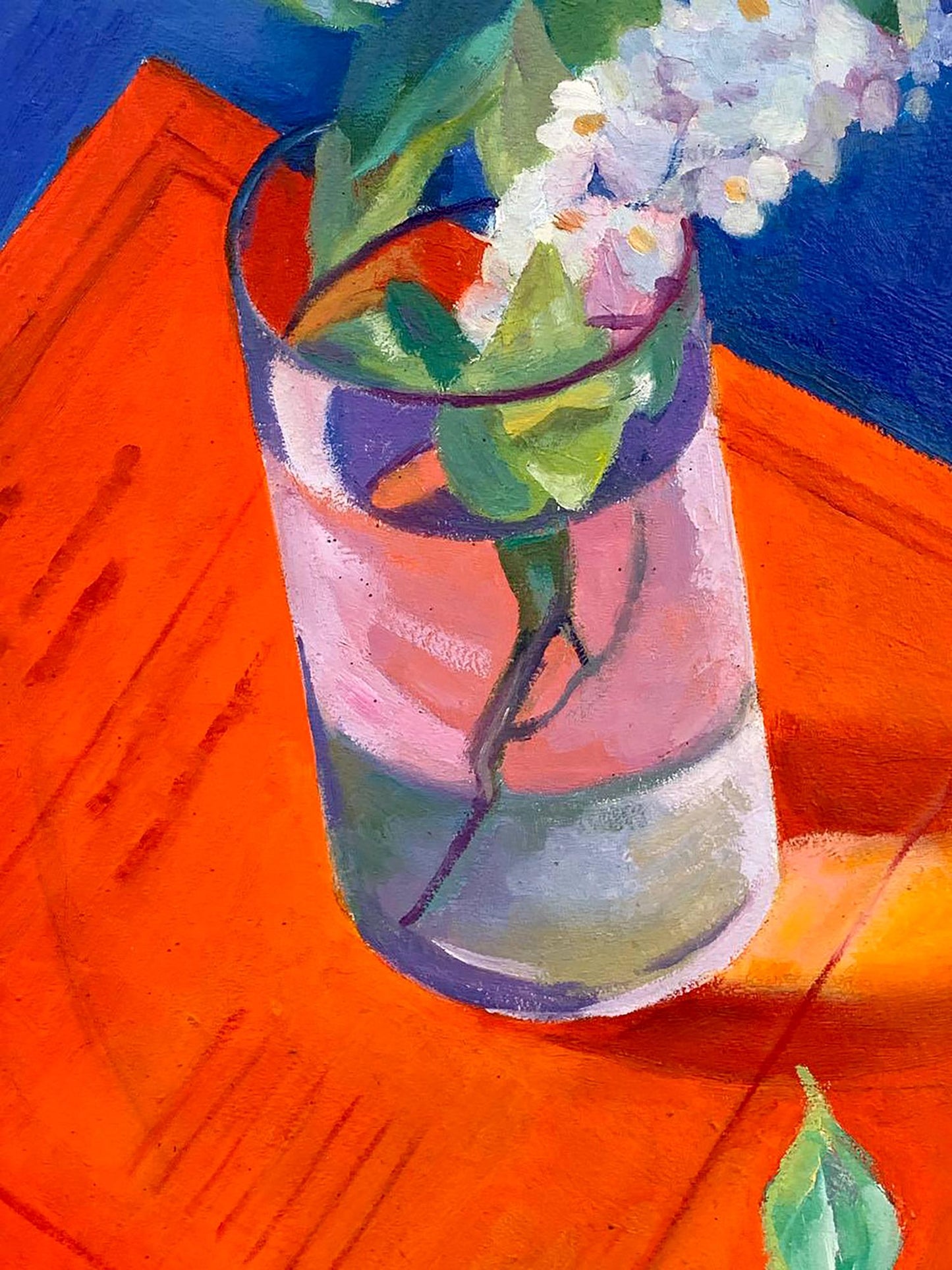 Oil painting Still life on a red folder Petrovsky K.