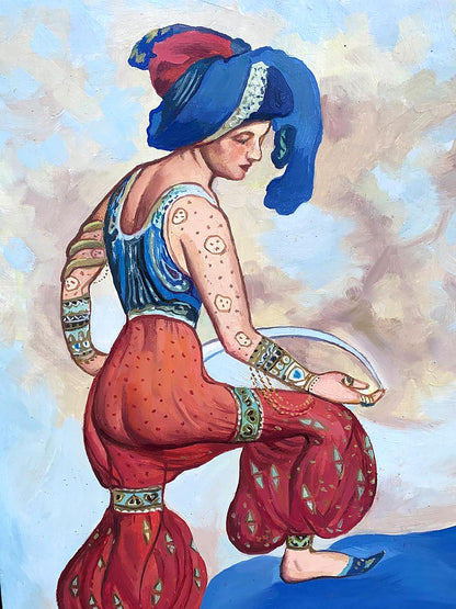 Oil painting Sketch of the costume of the red sultana Bakst Lev Samoilovich