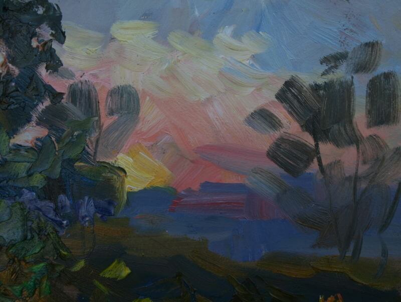 Sergiy Pivtorak's oil painting captures a sunset
