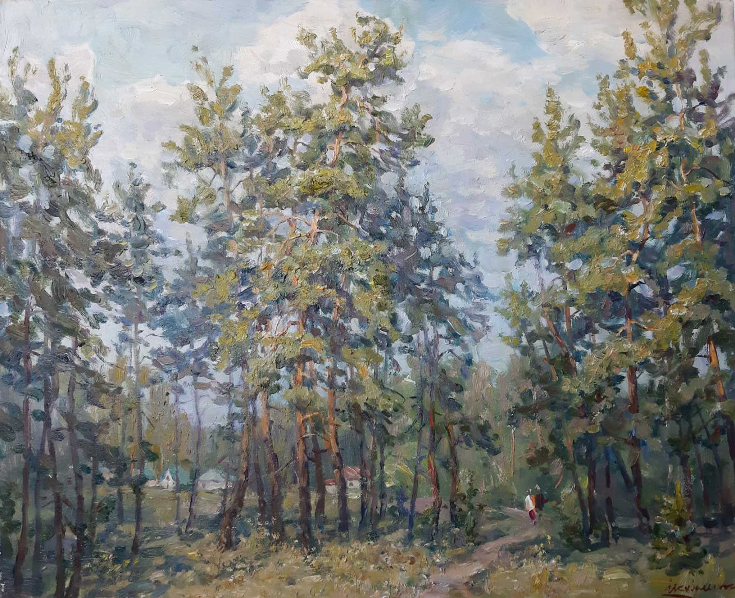 Oil painting Path to the forest Kovalenko Ivan Mikhailovich