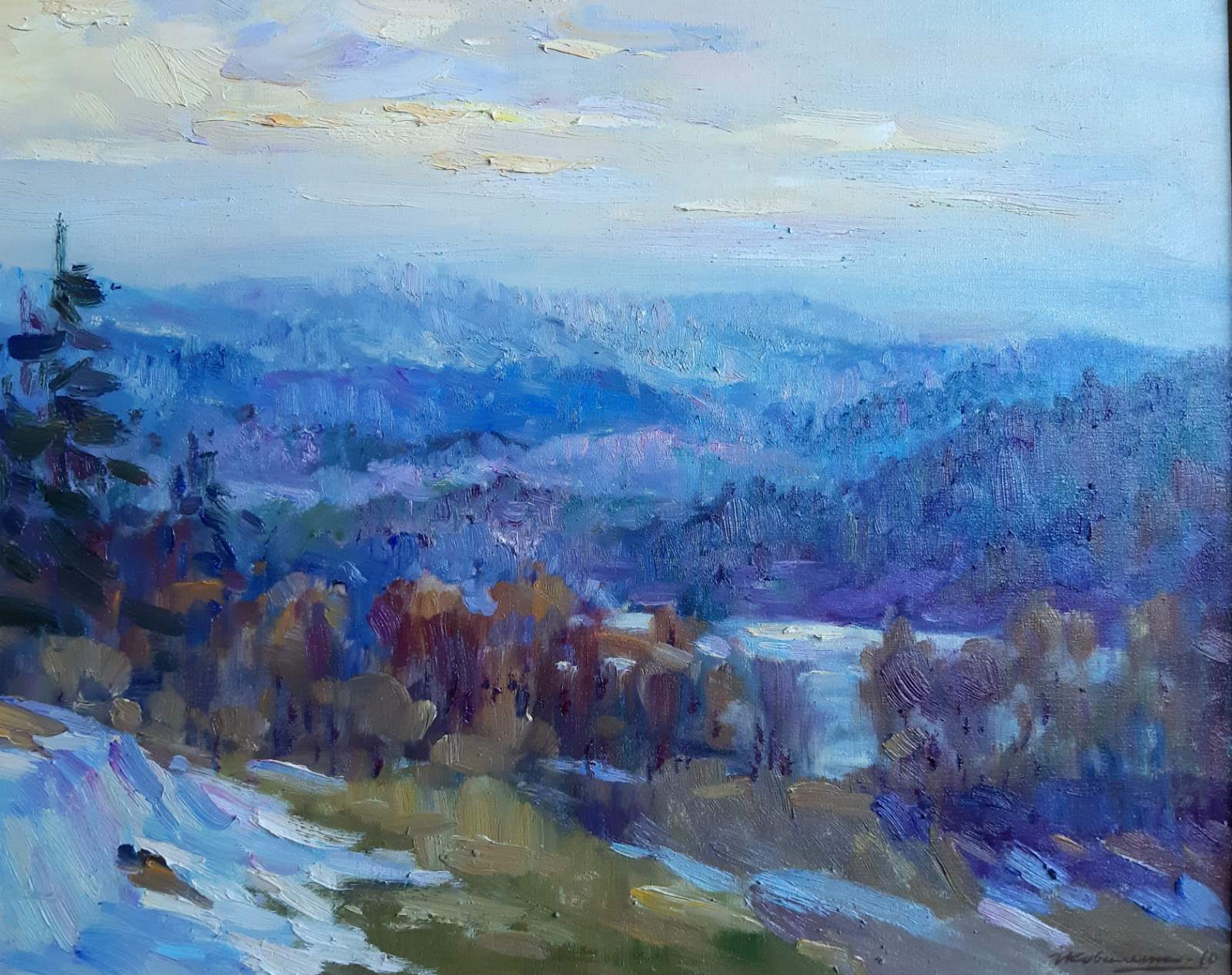 Oil painting Mountain landscape Kovalenko Ivan Mikhailovich